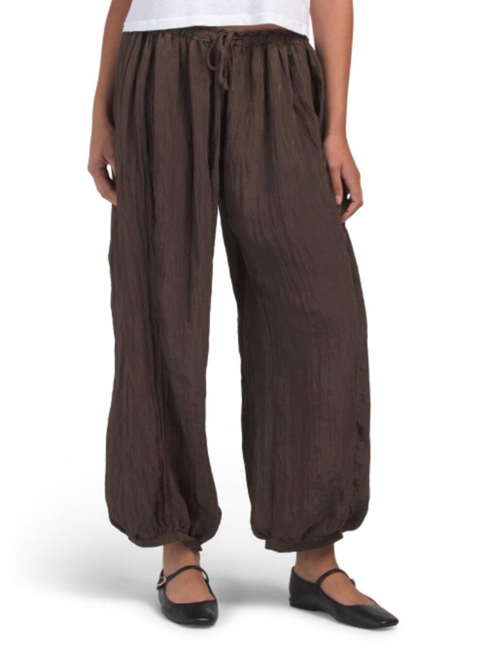 CALI1850 Chocolate Brown Balloon Pants